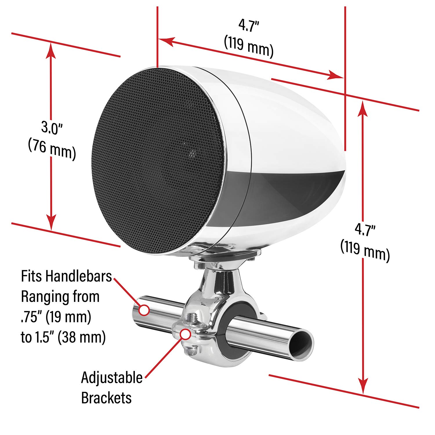 BOSS Audio Systems MC625BA Motorcycle Speaker Sound System BOSS Audio Systems MC625BA Motorcycle Speaker Sound System